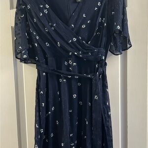 Navy Floral Dress